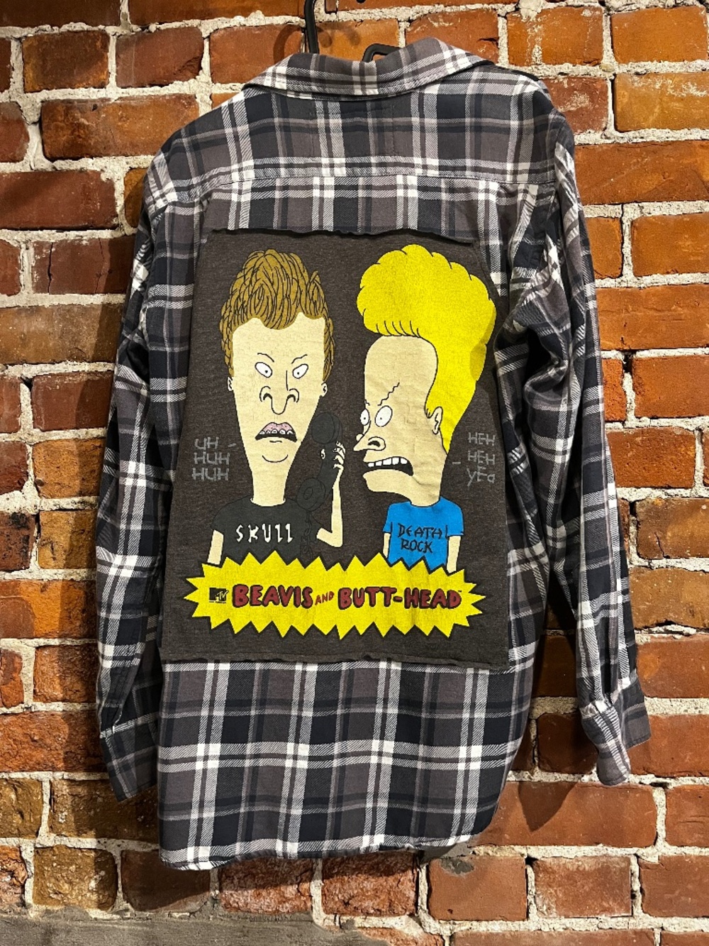 Vintage Beavis and Butthead Flannel Graphic Mash Up
